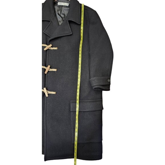 ZARA WOOL BLEND COAT WITH TOGGLES LIMITED EDITION BLACK SIZE M REF. 3057/783 - Picture 9 of 15